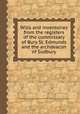 Wills and inventories from the registers of the commissary of Bury St. Edmunds and the archdeacon of Sudbury, Bury St. Edmunds (England). Commissary Court,Church of England. Archdeaconry of Sudbury 