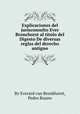 Explicaciones del jurisconsulto Ever Bronchorst al titulo del Digesto De diversas reglas del derecho antiguo, By Everard van Bronkhorst, Pedro Ruano 