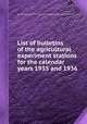 List of bulletins of the agricultural experiment stations for the calendar years 1935 and 1936, By Catherine Emma Pennington, United States. Dept. of Agriculture 