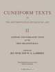 Cuneiform Texts in The Metropolitan Museum of Art: Vol. 2, Literary and Scholastic Texts from the First Millennium B.C., Ira Spar, W.G. Lambert 