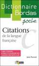 Dictionnaire des citations de la langue francaise Poche, 