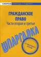 Шпаргалка по гражданскому праву. Части вторая и третья, 