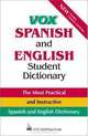 Vox Spanish And English Student Dictionary, 