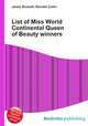 List of Miss World Continental Queen of Beauty winners, Jesse Russell,Ronald Cohn 