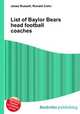 List of Baylor Bears head football coaches, Jesse Russell,Ronald Cohn 