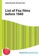 List of Fox films before 1940, Jesse Russell,Ronald Cohn 