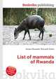 List of mammals of Rwanda, Jesse Russell,Ronald Cohn 