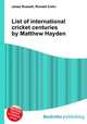 List of international cricket centuries by Matthew Hayden, Jesse Russell,Ronald Cohn 