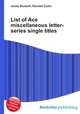 List of Ace miscellaneous letter-series single titles, Jesse Russell,Ronald Cohn 