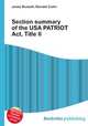 Section summary of the USA PATRIOT Act, Title II, Jesse Russell,Ronald Cohn 