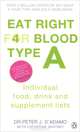 Eat Right for Blood Type A: Individual Food, Drink and Supplement lists, Peter J. D