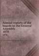 Annual reports of the boards to the General Assembly. 1878, 