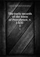 The early records of the town of Providence, v. I-XXI .. 1, Providence. Record Commissioners 