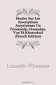 Etudes Sur Les Inscriptions Assyriennes De Persepolis, Hamadan, Van Et Khorsabad (French Edition), Luzzatto Filosseno 