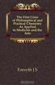 The First Lines of Philosophical and Practical Chemistry As Applied to Medicine and the Arts, Forsyth J S 