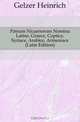 Patrum Nicaenorum Nomina Latine, Graece, Coptice, Syriace, Arabice, Armeniace (Latin Edition), Gelzer Heinrich 