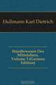 Staedtewesen Des Mittelalters, Volume 3 (German Edition), Hullmann Karl Dietrich 
