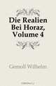 Die Realien Bei Horaz, Volume 4, Gemoll Wilhelm 