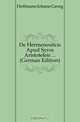 De Hermeneuticis Apud Syros Aristoteleis (German Edition), Hoffmann Johann Georg 