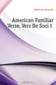 American Familiar Verse, Vers De Societe, Matthews Brander 