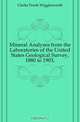 Mineral Analyses from the Laboratories of the United States Geological Survey, 1880 to 1903, Clarke Frank Wigglesworth 