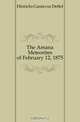 The Amana Meteorites of February 12, 1875, Hinrichs Gustavus Detlef 