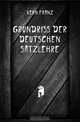 Grundriss Der Deutschen Satzlehre, Kern Franz 