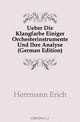 Ueber Die Klangfarbe Einiger Orchesterinstrumente Und Ihre Analyse (German Edition), Herrmann Erich 