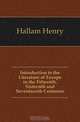 Introduction to the Literature of Europe in the Fifteenth, Sixteenth and Seventeenth Centuries, Hallam Henry 