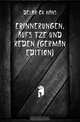 Erinnerungen, Aufsatze Und Reden (German Edition), Delbruck Hans 