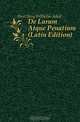 De Larum Atque Penatium (Latin Edition), Hertzberg Wilhelm Adolf 