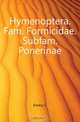 Hymenoptera. Fam. Formicidae. Subfam. Ponerinae., Emery C 