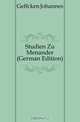 Studien Zu Menander (German Edition), Geffcken Johannes 
