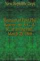 Reunion of Post Phil Kearny, no. 8, G. A. R., at Irving hall, March 25, 1868, New Republic Dept 