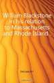 William Blackstone in his relation to Massachusetts and Rhode Island, B. F. de Costa 