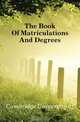 The Book Of Matriculations And Degrees, University of Cambridge 