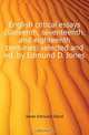 English critical essays (sixteenth, seventeenth, and eighteenth centuries) selected and ed. by Edmund D. Jones, Jones Edmund David 