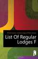 List Of Regular Lodges F., Grand Lodge of New Jersey 