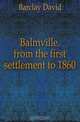 Balmville. from the first settlement to 1860, Barclay David 