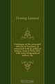 Catalogue of the principal officers of Vermont, as connected with its political history, from 1778 to 1851, with some biographical notices, &c., Deming Leonard 