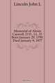 Memorial of Alexis Caswell, D.D., LL. D. Born January 29, 1799. Died January 8, 1877, Lincoln John L. 