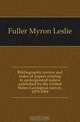 Bibliographic review and index of papers relating to underground waters published by the United States Geological survey, 1879-1904, Fuller Myron Leslie 
