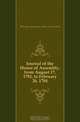 Journal of the House of Assembly, from August 17, 1781, to February 26, 1784, Georgia General Assembly 
