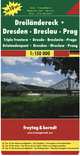 Tripoint-Dresden-Wroclaw-Prague: Road + Leisure Map, 