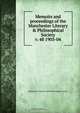 Memoirs and proceedings, Manchester Literary and Philosophical Society 