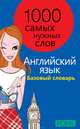 1000 самых нужных слов. Разговорник. Базовый словарь. Английский язык, 