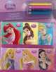 Раскраски с наклейками "Раскраски в кармашках. Принцессы" ( 6 штук, набор цветных карандашей), 