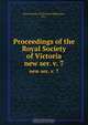 Proceedings of the Royal Society of Victoria, Melbourne 