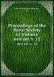 Proceedings of the Royal Society of Victoria, Melbourne 