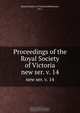 Proceedings of the Royal Society of Victoria, Melbourne 